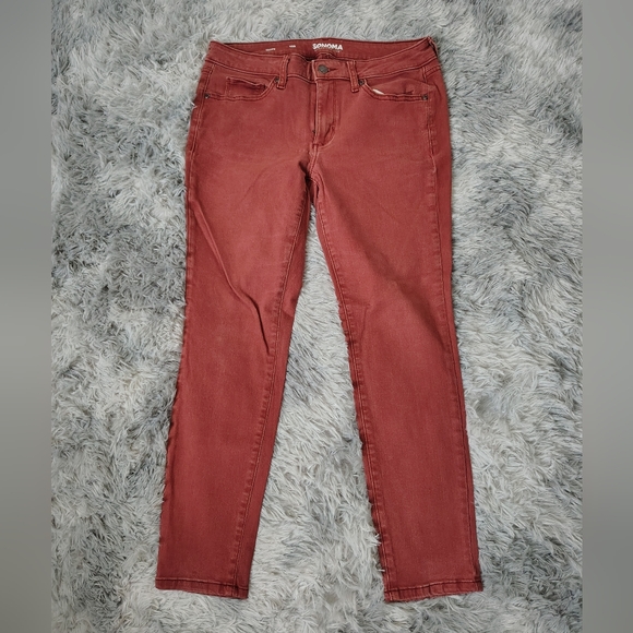 Sonoma Denim - Sonoma Women's Size 10S Rust-colored Skinny Jeans
